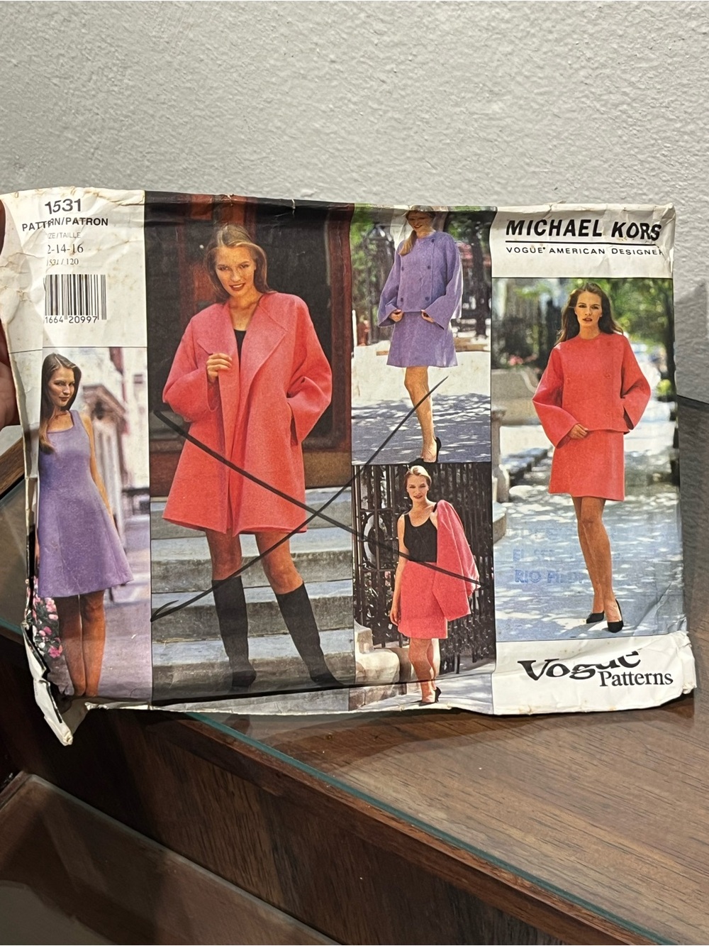 Vogue 1531 Michael Kors Misses’ Coat, Jacket, Dress & Skirt Pattern 12-14-16 UC